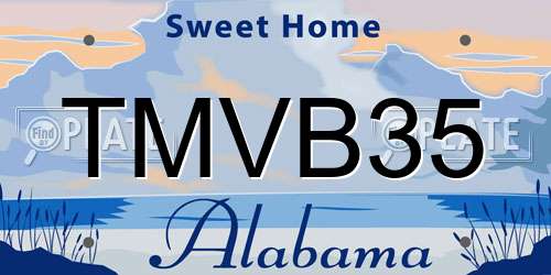 TMVB35 Alabama License Plate