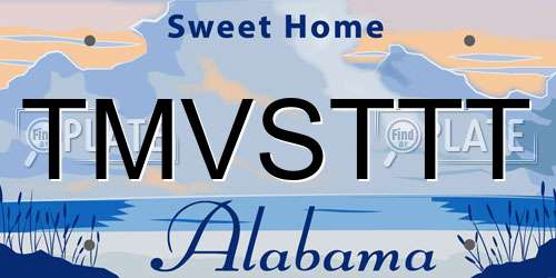 TMVSTTT Alabama License Plate