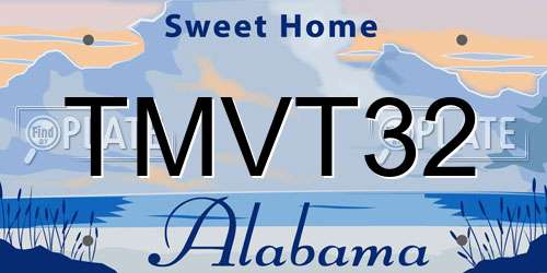 TMVT32 Alabama License Plate