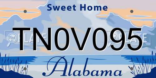 TN0V095 Alabama License Plate