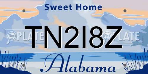 TN2I8Z Alabama License Plate