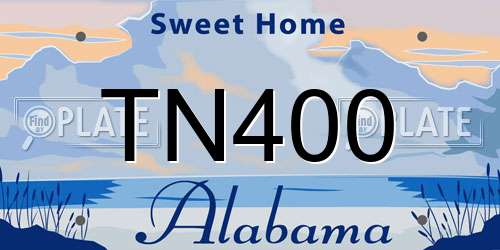 TN400 Alabama License Plate