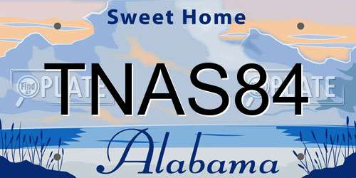 TNAS84 Alabama License Plate