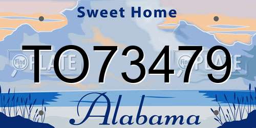 TO73479 Alabama License Plate