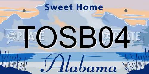 TOSB04 Alabama License Plate
