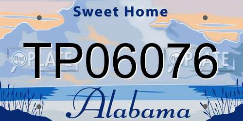 TP06076 Alabama License Plate
