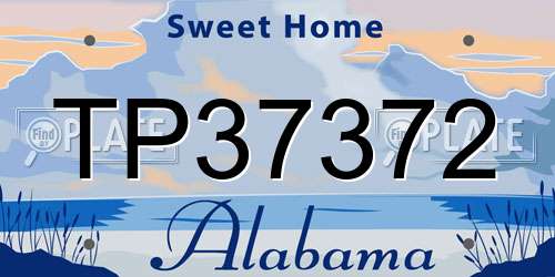 TP37372 Alabama License Plate