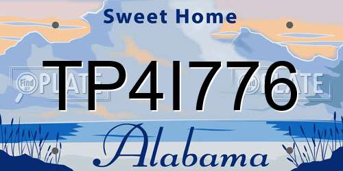 TP4I776 Alabama License Plate