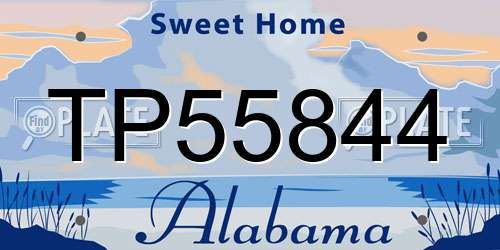 TP55844 Alabama License Plate