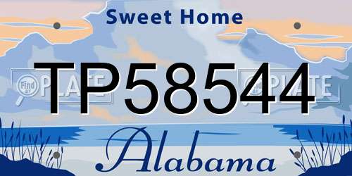 TP58544 Alabama License Plate