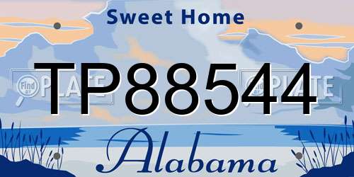 TP88544 Alabama License Plate