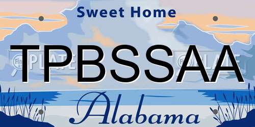 TPBSSAA Alabama License Plate