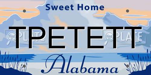 TPETETT Alabama License Plate
