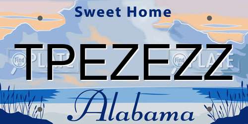 TPEZEZZ Alabama License Plate