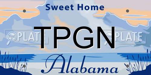 TPGN Alabama License Plate