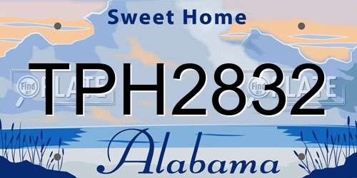 TPH2832 Alabama License Plate