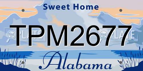 TPM2677 Alabama License Plate