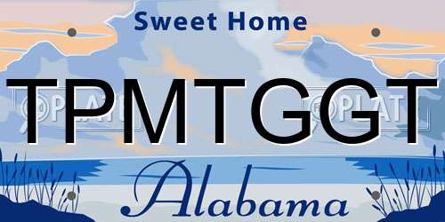 TPMTGGT Alabama License Plate