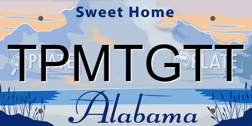 TPMTGTT Alabama License Plate