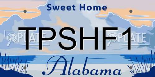 TPSHF1 Alabama License Plate