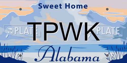 TPWK Alabama License Plate