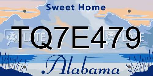 TQ7E479 Alabama License Plate