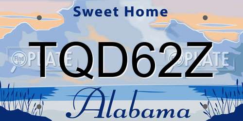 TQD62Z Alabama License Plate