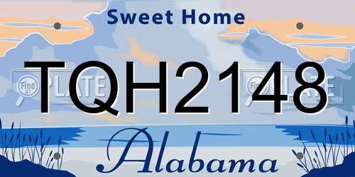 TQH2148 Alabama License Plate
