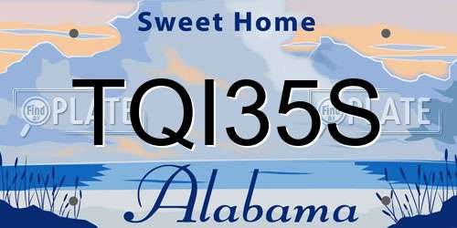 TQI35S Alabama License Plate