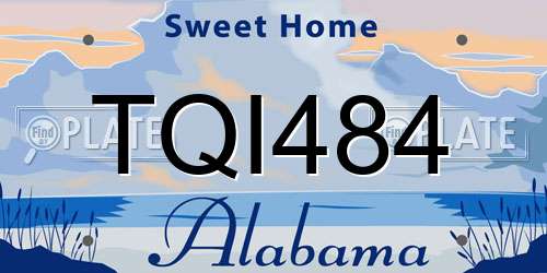 TQI484 Alabama License Plate