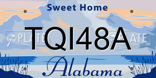 TQI48A Alabama License Plate