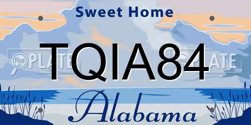 TQIA84 Alabama License Plate
