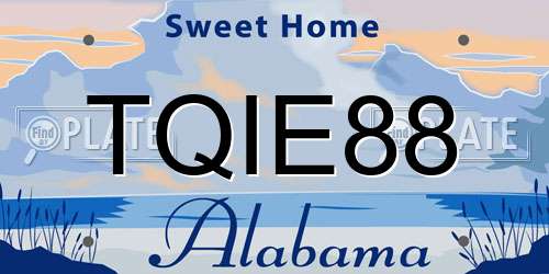 TQIE88 Alabama License Plate
