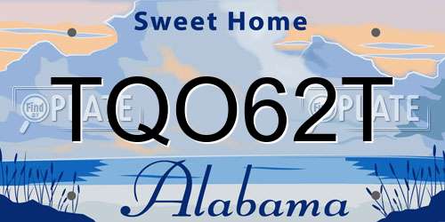 TQO62T Alabama License Plate