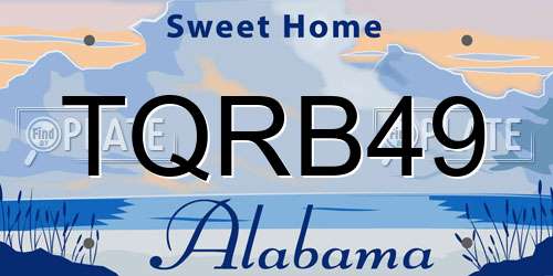 TQRB49 Alabama License Plate