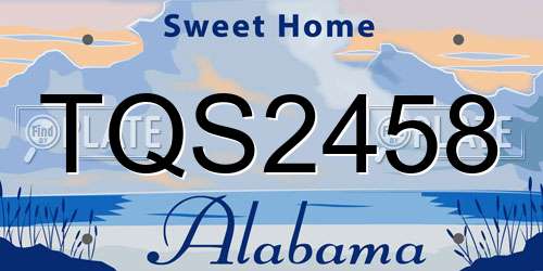 TQS2458 Alabama License Plate