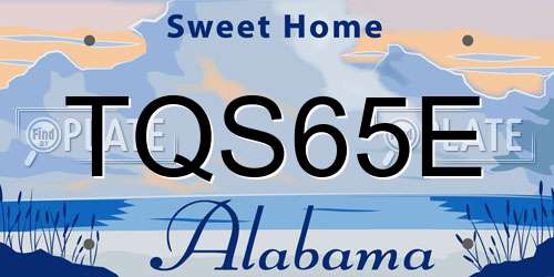 TQS65E Alabama License Plate