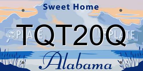 TQT20Q Alabama License Plate