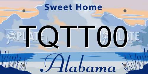TQTT00 Alabama License Plate