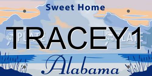 TRACEY1 Alabama License Plate