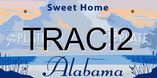 TRACI2 Alabama License Plate
