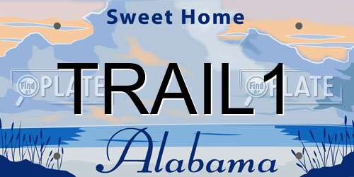 TRAIL1 Alabama License Plate
