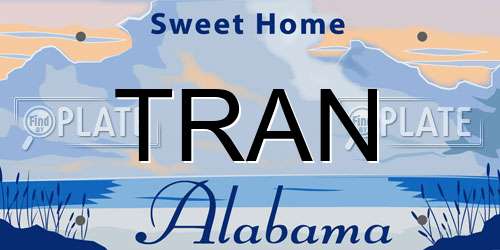 TRAN Alabama License Plate