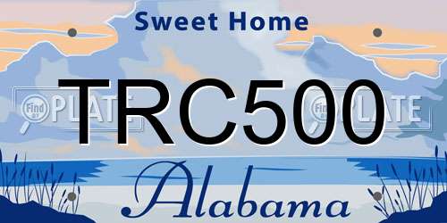 TRC500 Alabama License Plate