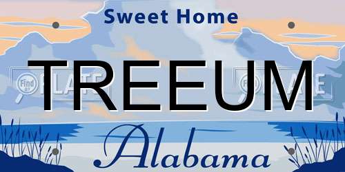 TREEUM Alabama License Plate