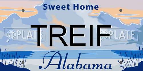 TREIF Alabama License Plate