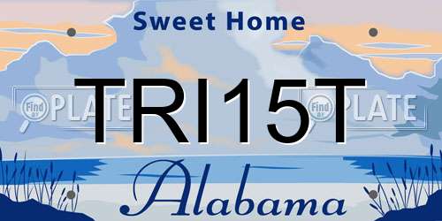 TRI15T Alabama License Plate