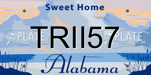 TRII57 Alabama License Plate