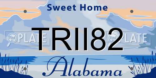 TRII82 Alabama License Plate