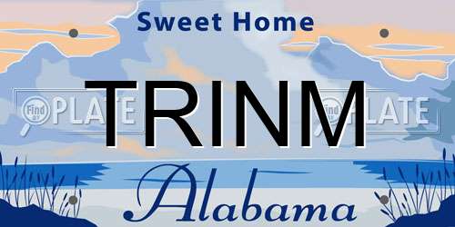 TRINM Alabama License Plate